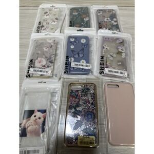 SHEIN iPhone 8 Plus Cases (Set of 9) Flowers Butterflies Winter *See Description